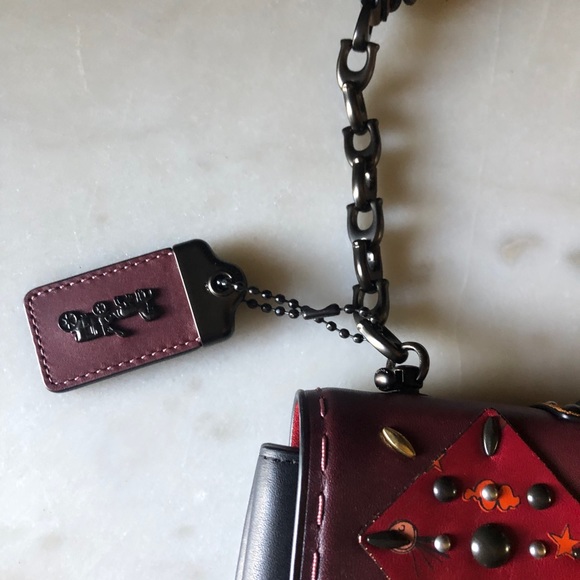 🌺 RARE/HTF Coach Swagger with Patchwork Prairie Rivets/PRICE FIRM - Picture 3 of 16